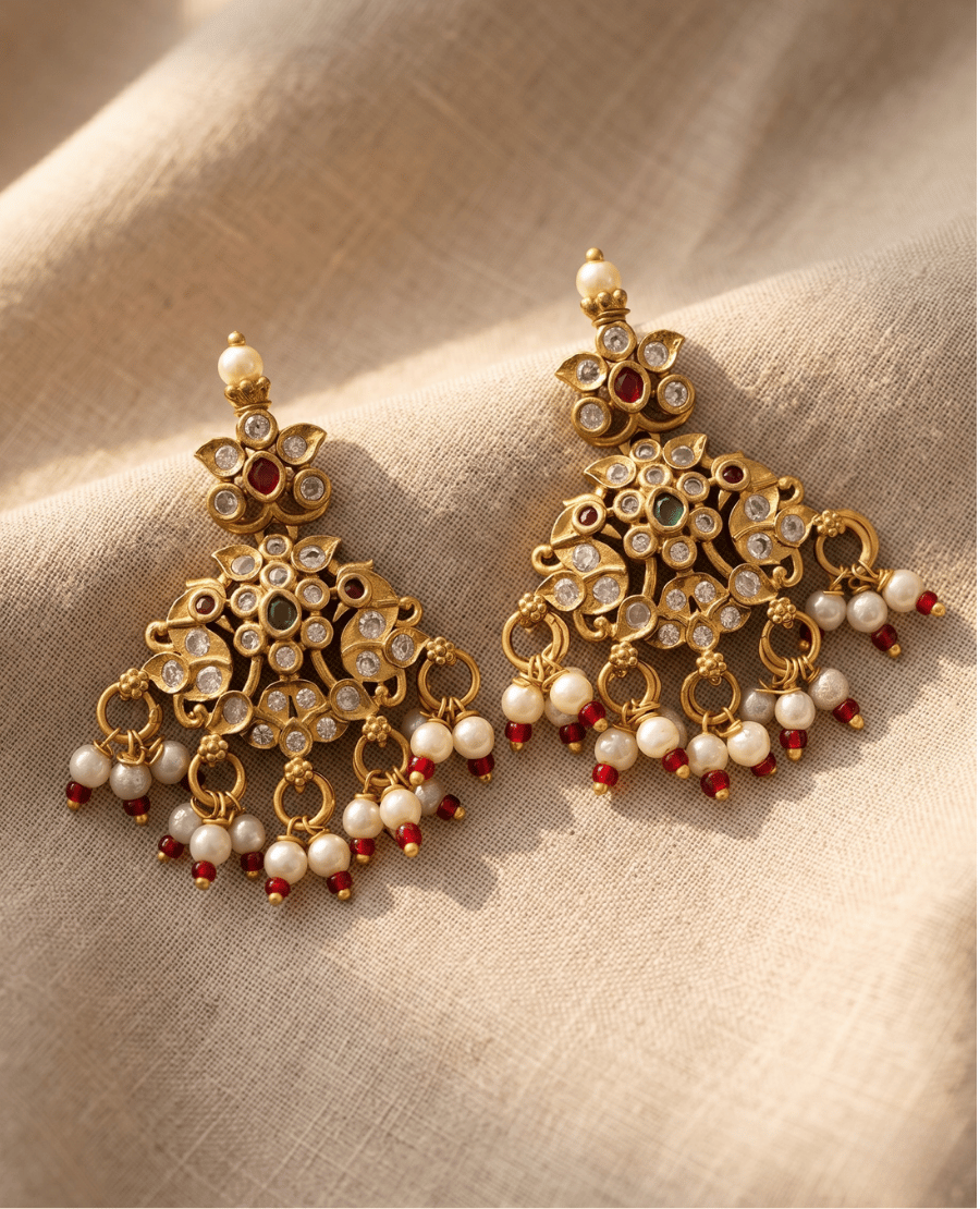 ornate-antique-gold-chandelier-earrings-with-faux-pearls-and-colored-gemstone-accents-by-landmark-jewels
