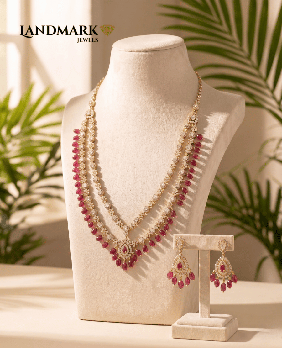 royal-dual-layer-polki-ruby-drop-necklace-set