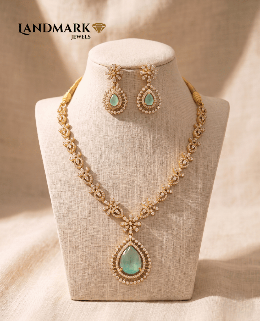 mint-green-pear-drop-necklace-set-with-matching-earrings