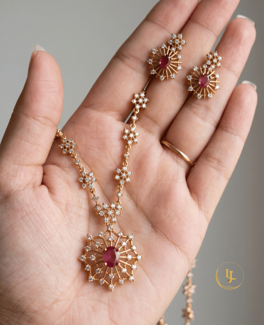 close-up-of-landmark-jewels-starburst-pendant-and-earrings-held-in-hand-showing-intricate-gold-details