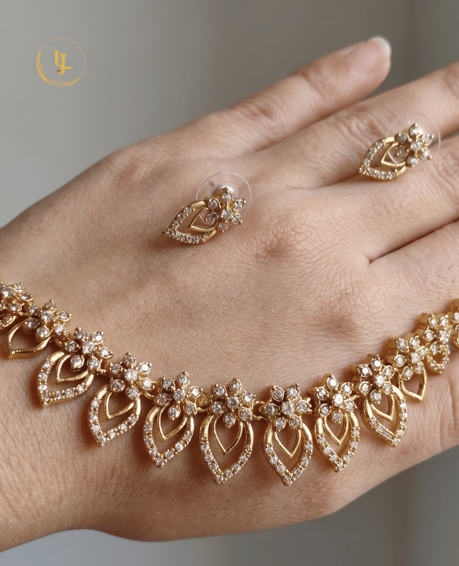 detailed-view-of-the-landmark-jewels-necklace-and-matching-stud-earrings-held-in-hand-to-showcase-the-scale-and-stone-craftsmanship