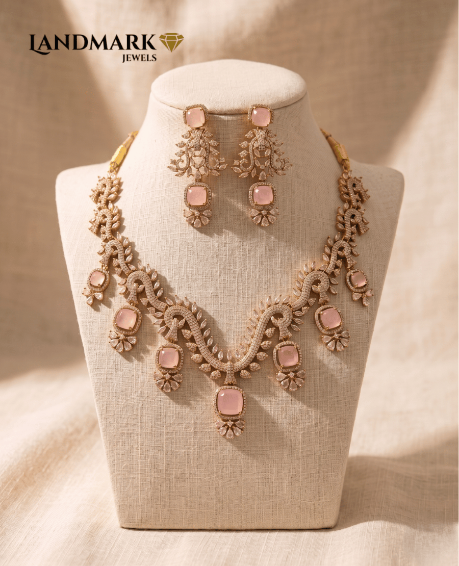 blush-rose-quartz-american-diamond-choker-set